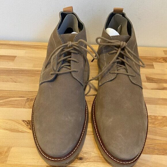 Dr Sholl’s Mens Size 10 M neutral tan Leather Chukka Boots With Lace-Up Closure - Picture 5 of 13